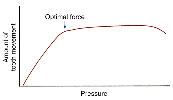 Relationship of tooth movement to pressure in the PDL