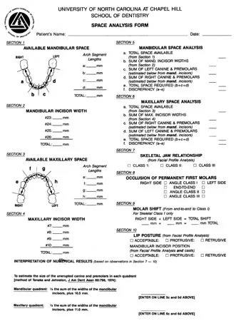 Image 1, UNC Space Analysis Form: University of North Carolina Space Analysis Form.