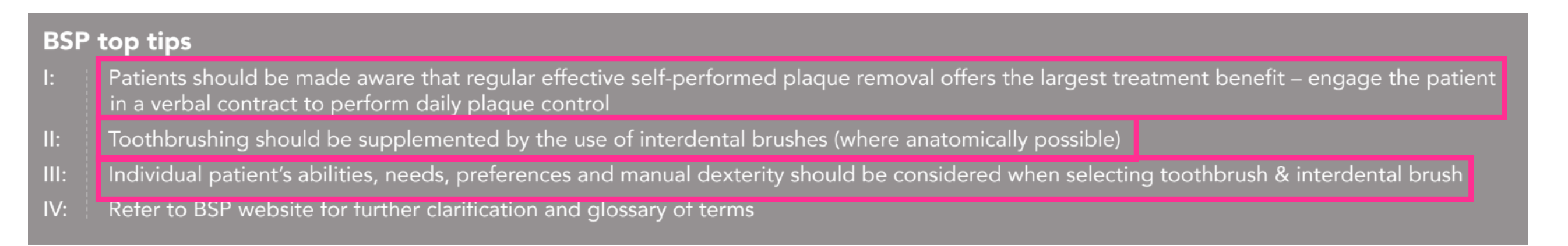 BSP top tips