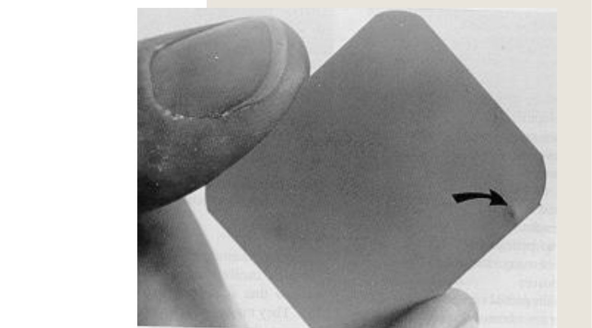 'occlusal dot' marked on film