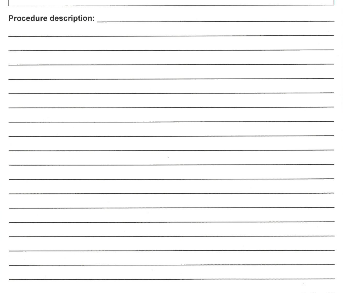 Procedure description: